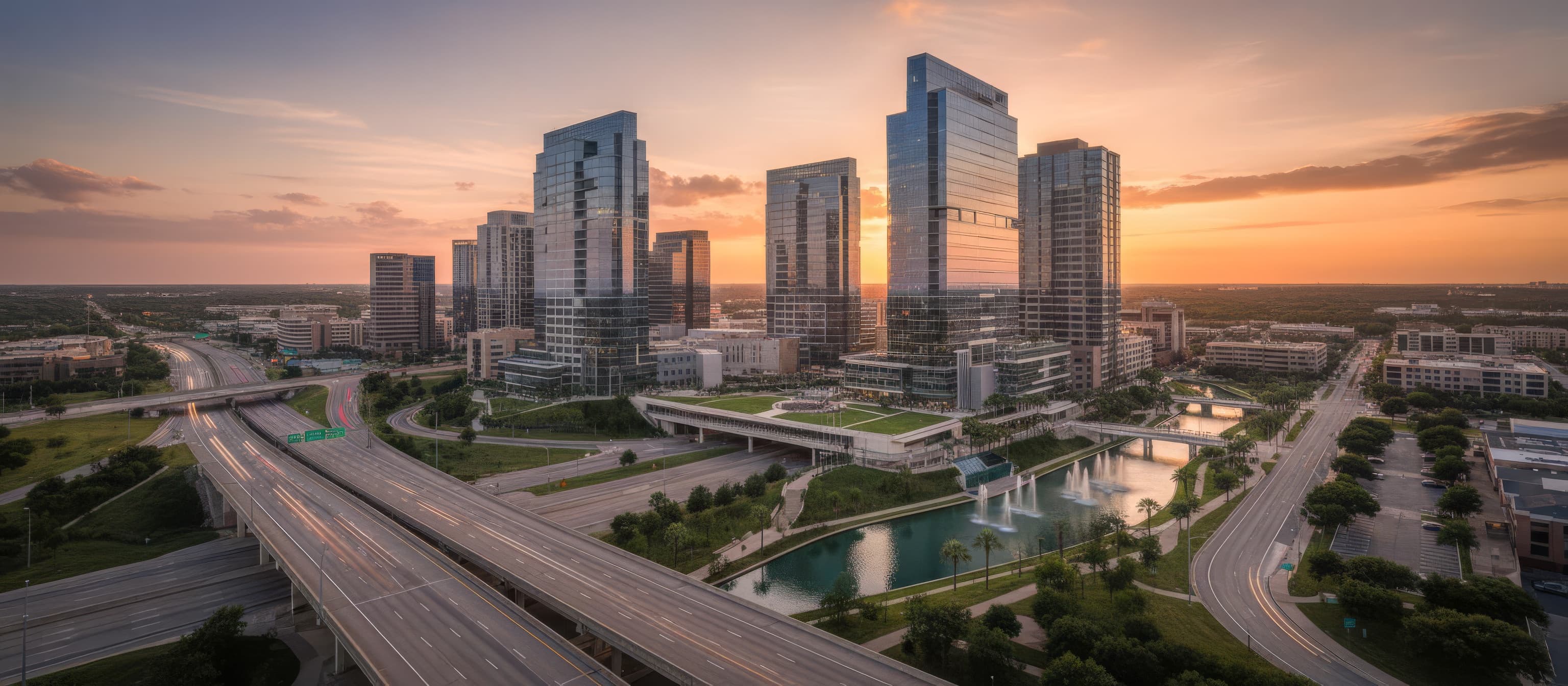 Midland County skyline and cityscape - True North Title service area